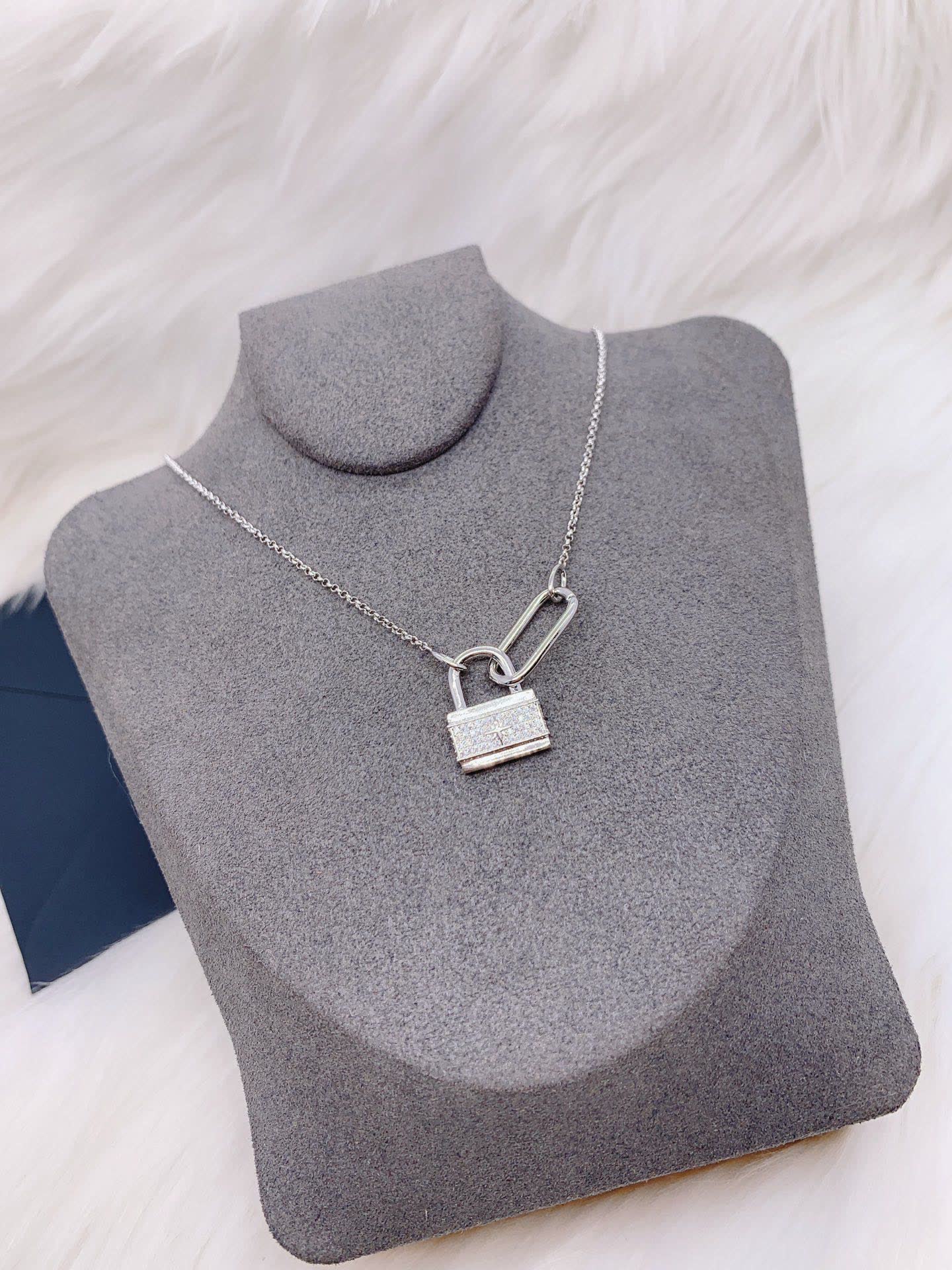 APM Monaco Monaco Silver Lock Pendant Necklace